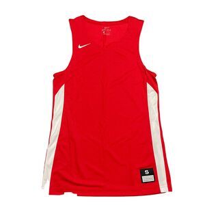 Nike Men's Jersey Dri Fit Red Tank Shirt Size Small New